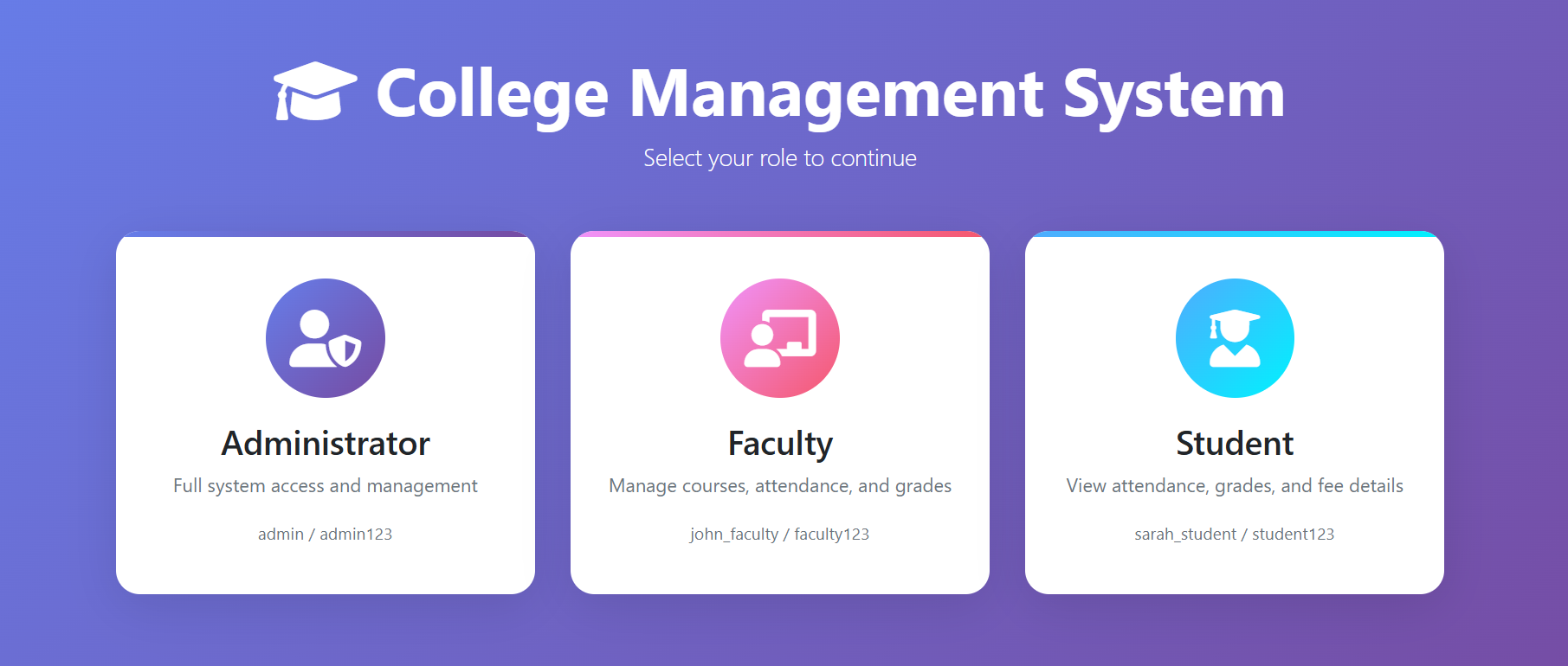 College Management System Project